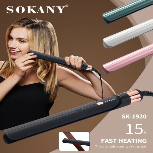 Sokany SK-1920 Hair Straightener Ceramic 1080 degree F Max