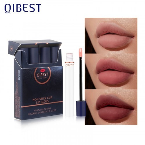 Qibest Non Stick Cup Lip Gloss 4Pcs