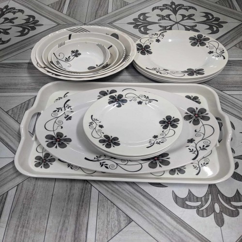 Rojonigondha melamine dinner set (19 Pieces)