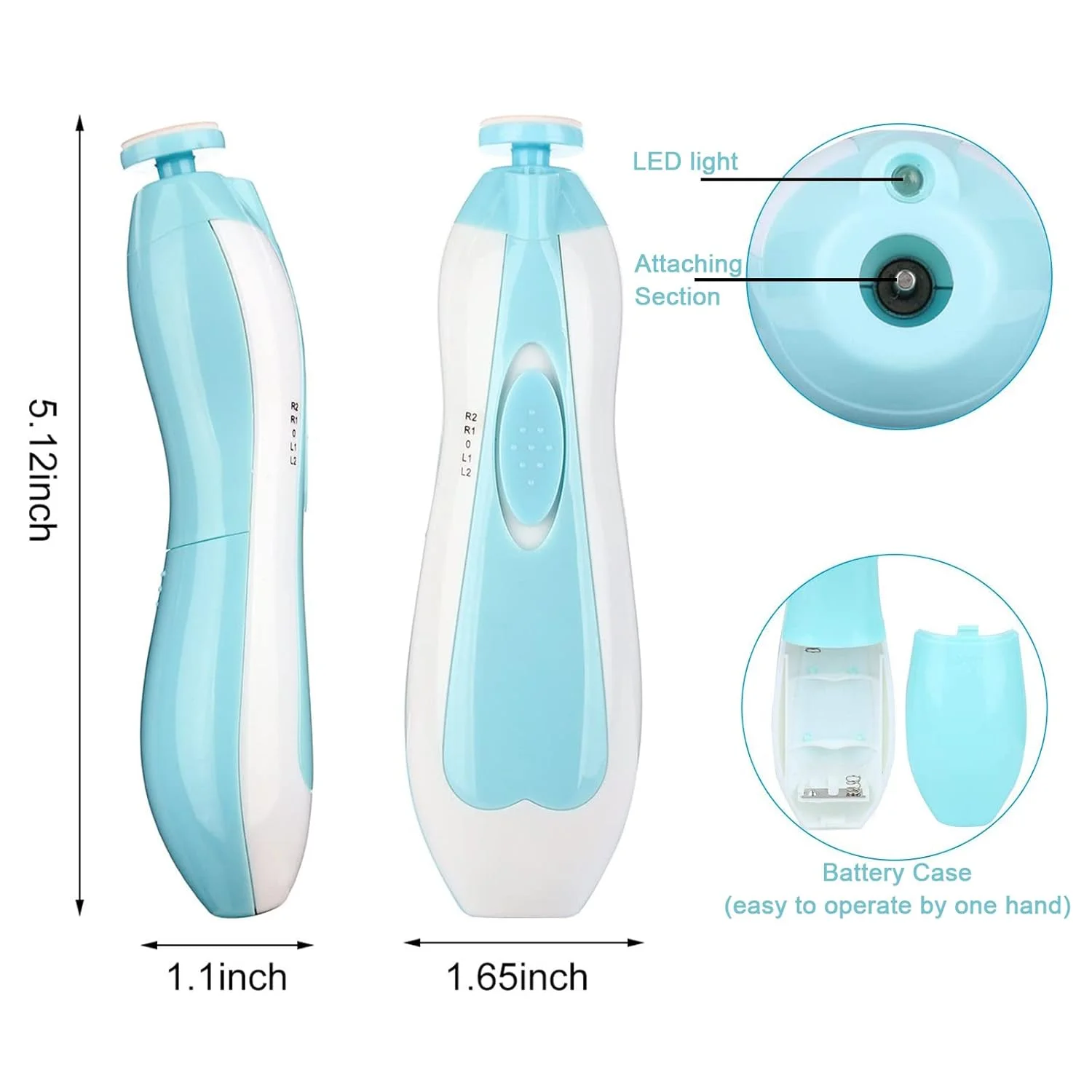 Mini Electric Baby Nail Sharpener Trimmer Set