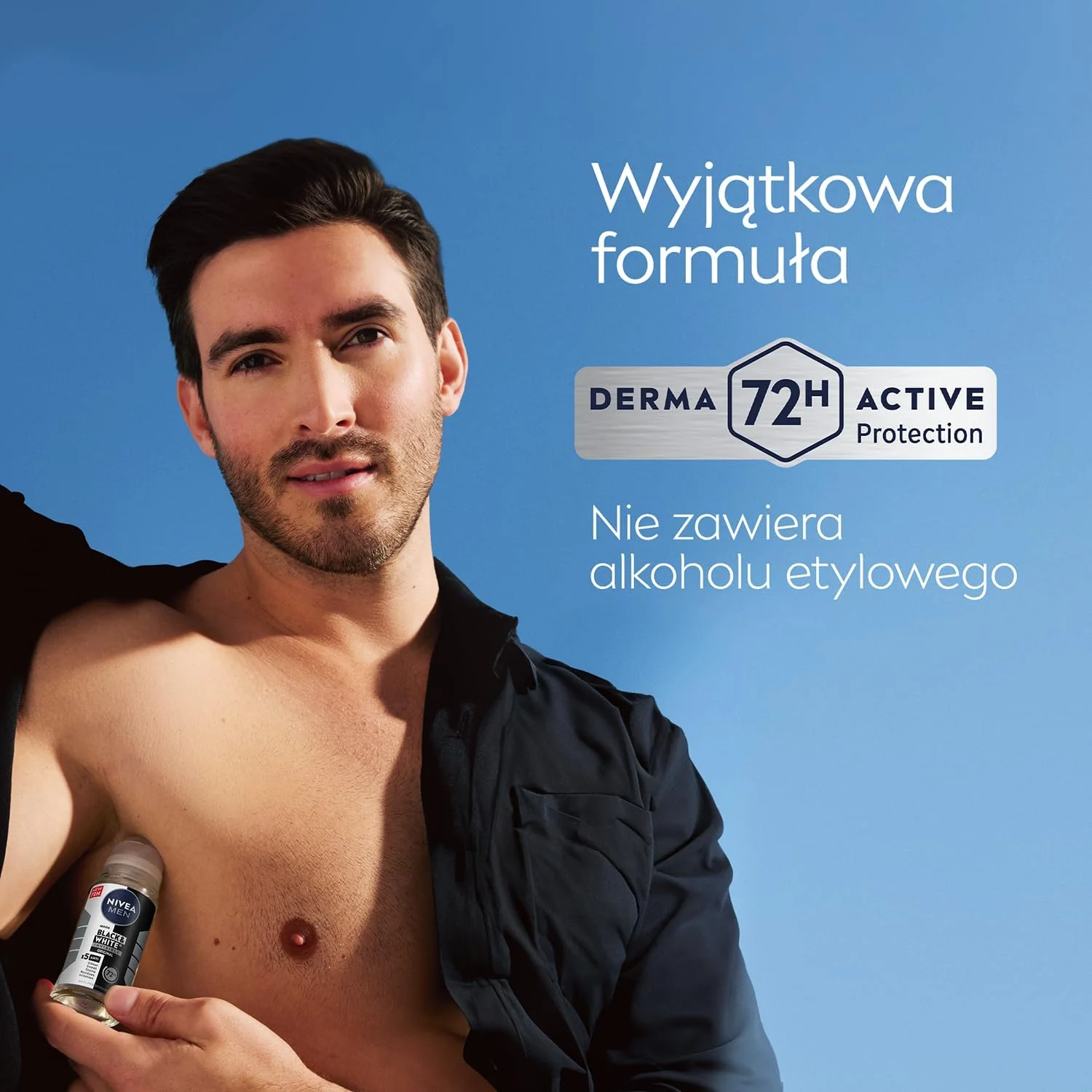 NIVEA MEN Deodrant Black&White 72 H Invisible Fresh Antiperspirant in the ball for men 50ml