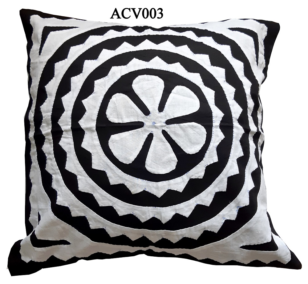 Cutwork Applique Cushion Cover (4)