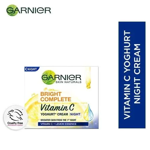 Garnier Bright Complete Vitamin C Yoghurt Night Cream 18gm | India