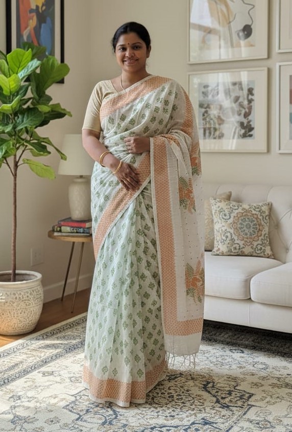 Half Silk Fancy Saree