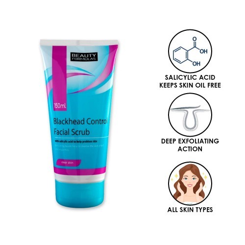 Beauty Formulas Blackhead Control Facial Scrub –150ml