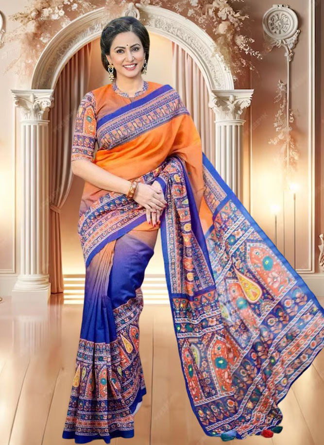 Luxury Soft Fabric Digital Print Saree with Blouse