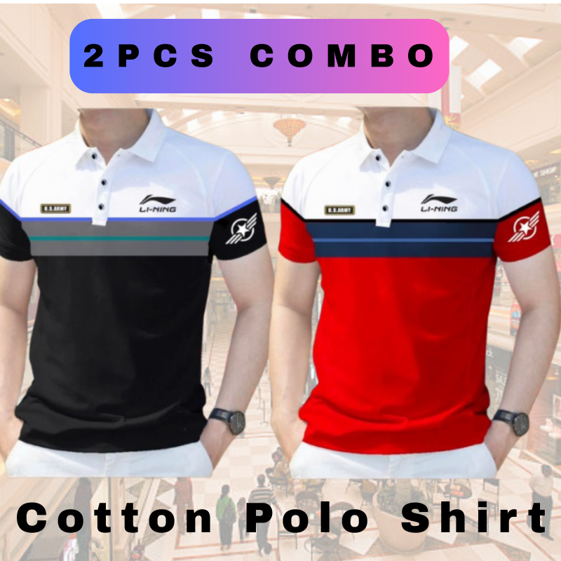 Combo Cotton Polo Shirt For Men's-(1)