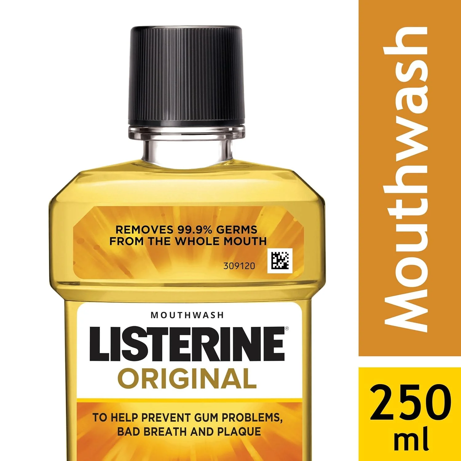 Listerine Original Mouthwash 250ml Liquid Removes 99.9% Germs | International