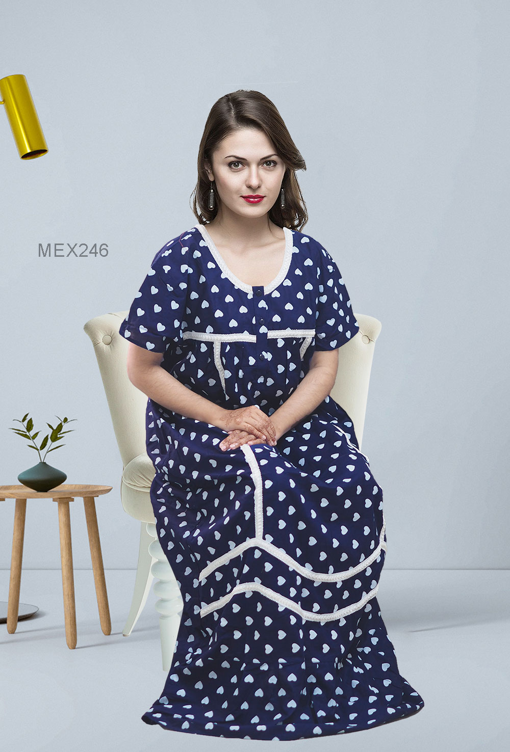 pure cotton desighnable mexi for women's