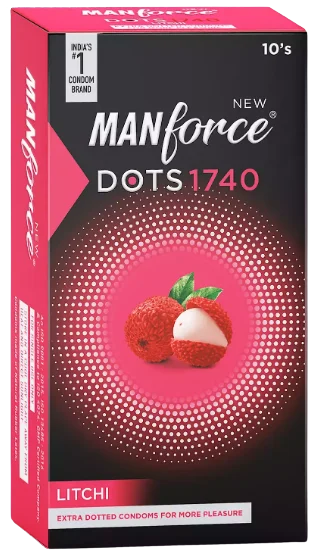 Manforce Stay Long Gel 8g & 1740 Dots Litchi Flavor Condom 10pcs | Manforce Condom & Lube Combo | Wedding & Honeymoon Combo