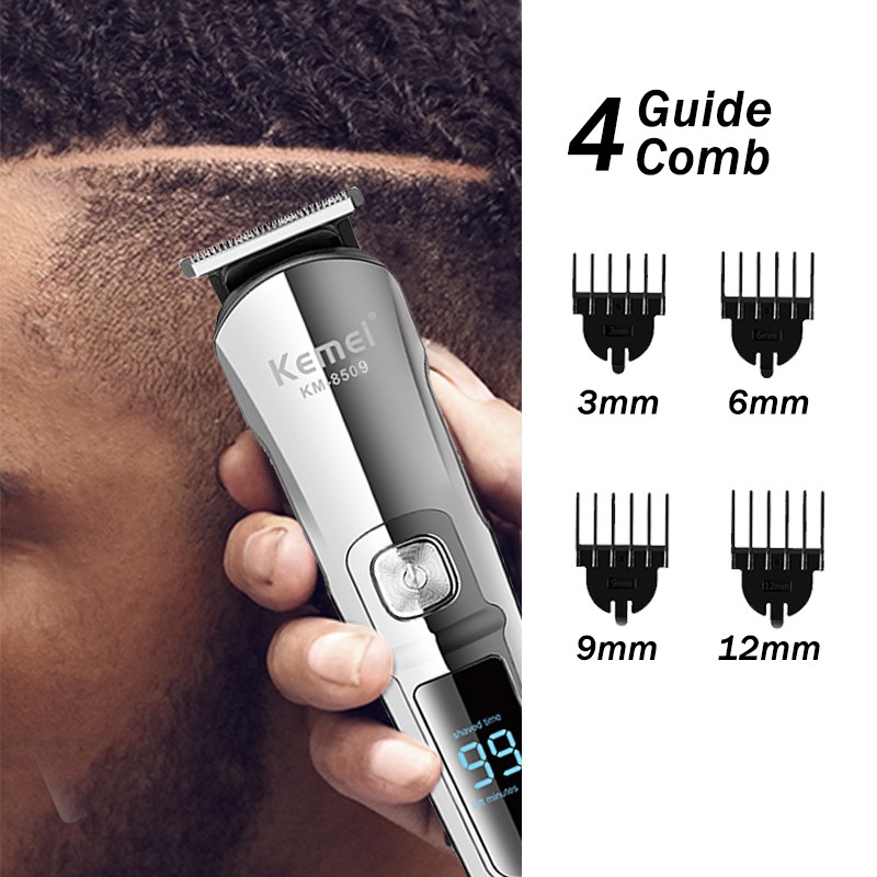 Kemei KM-8509 Waterproof Hair Clipper and Beard Trimmer for Men
