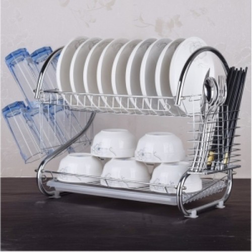 2 Layer Dish Drainer Drying