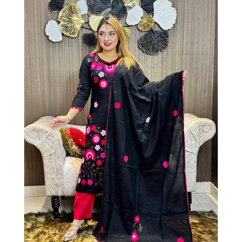 Pride soft cotton full applique Three-piece. -(35)