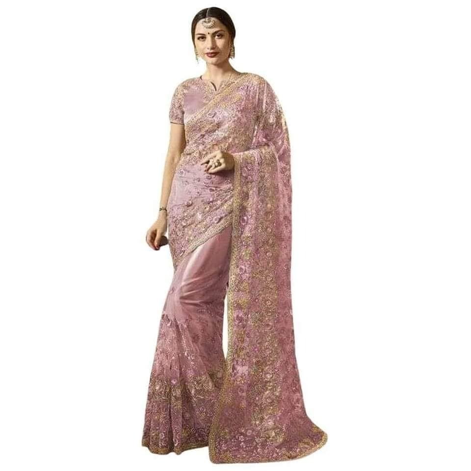 Indian Georgette Saree with Blouse Piece (11)