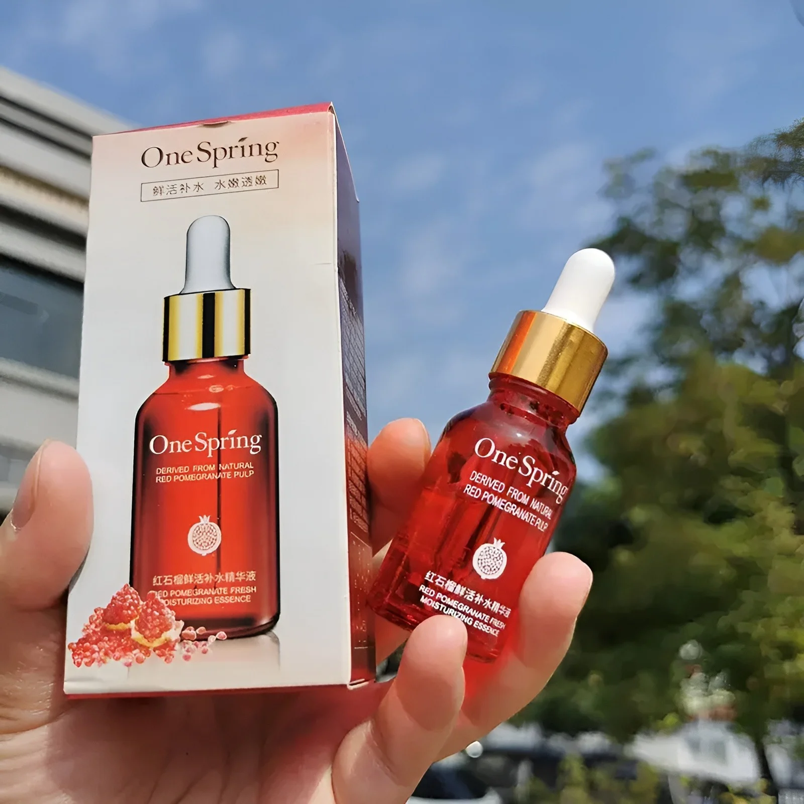 One Spring Red Pomegranate Nourishing Moisturizing Essence Serum 15ml | Korea