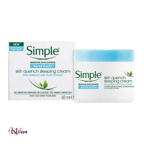 Simple Water Boost Skin Quench Sleeping Cream 50ml