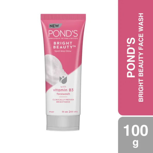 Pond’s Face Wash Bright Beauty with Vitamin B3 100g/ 50g/ 20g for SPOT-LESS Glow | Bangladesh
