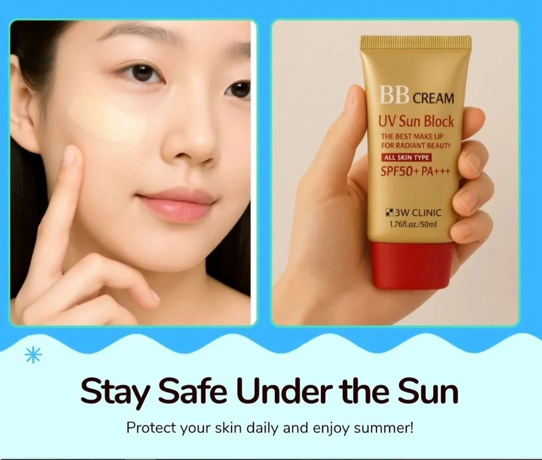 3W CLINIC UV SUN BLOCK BB CREAM SPF50 PA+++ 50ml | Korea