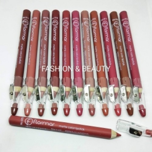 Flormar Pencil Lipstick 12 Pcs With Cutter