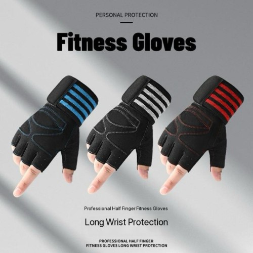 Gym Fitness Weightlifting Gloves with Built-in Wrist Wraps