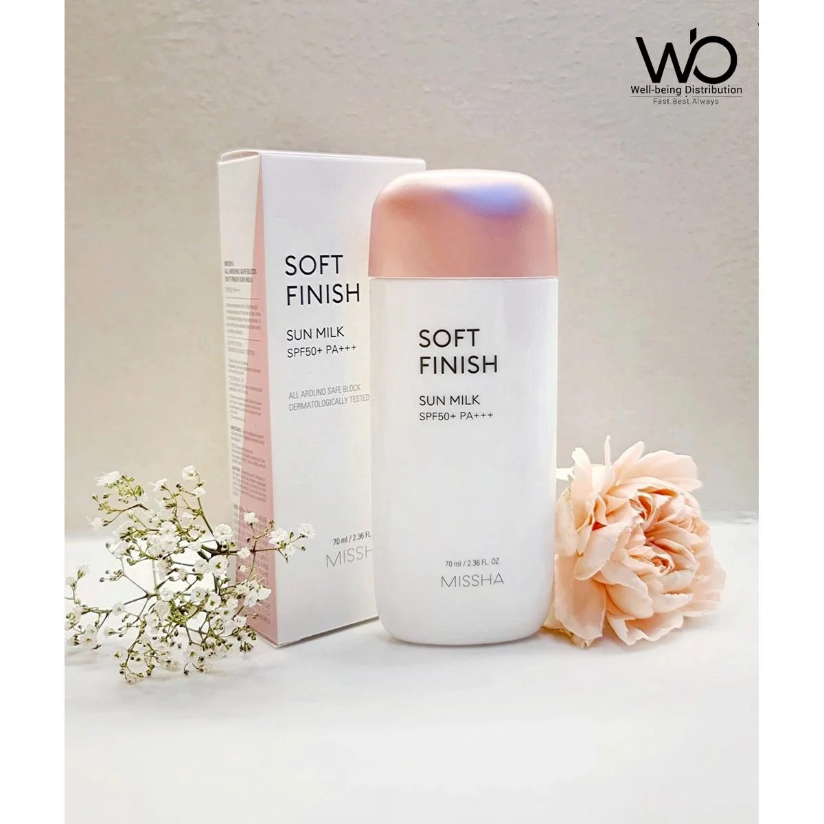 Missha All Around Safe Block Soft Finish Sun Milk SPF50+ Or PA+++ (70ml)
