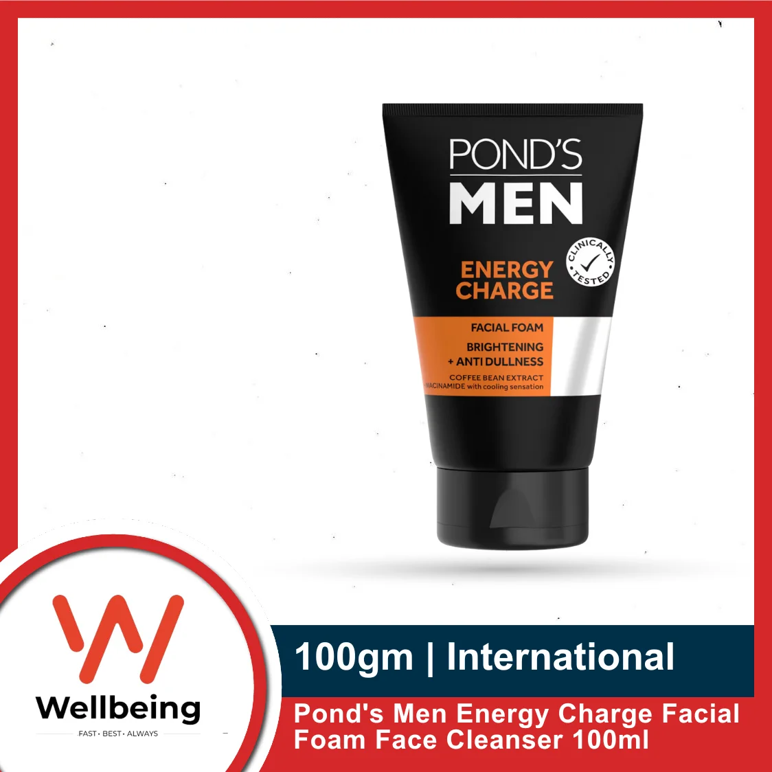 Pond’s Men Energy Charge Facial Foam Face Cleanser 100ml | Indonesia