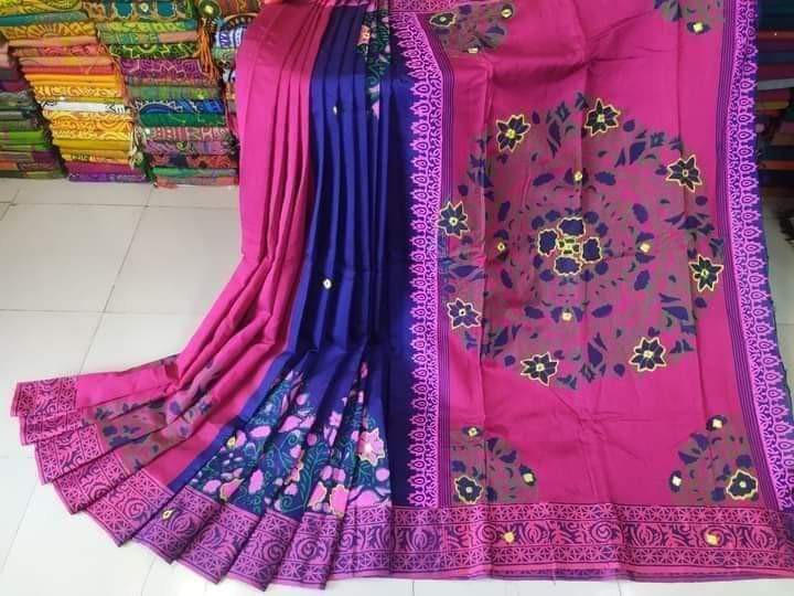 Embroidered Dupion Silk Saree