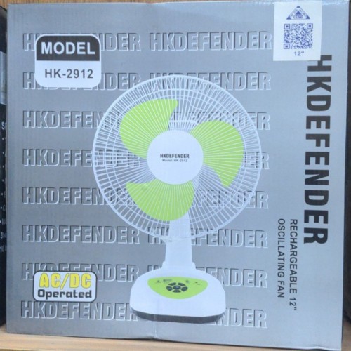 HK DEFENDER 12 inch Rechargeable fan HK - 2912
