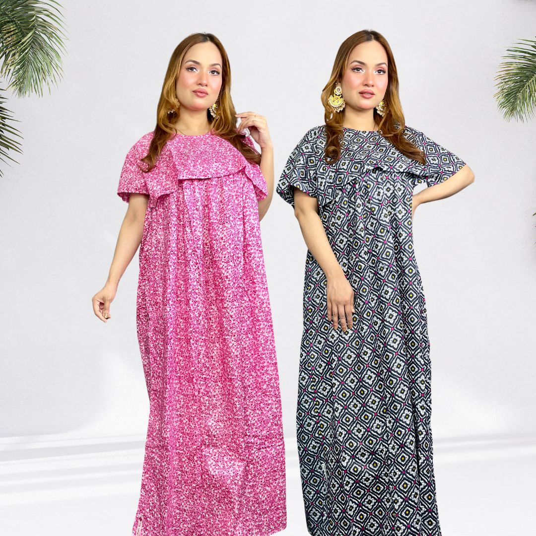 Zipper Free Nursing / Maternity Maxi Combo (Set of 2)