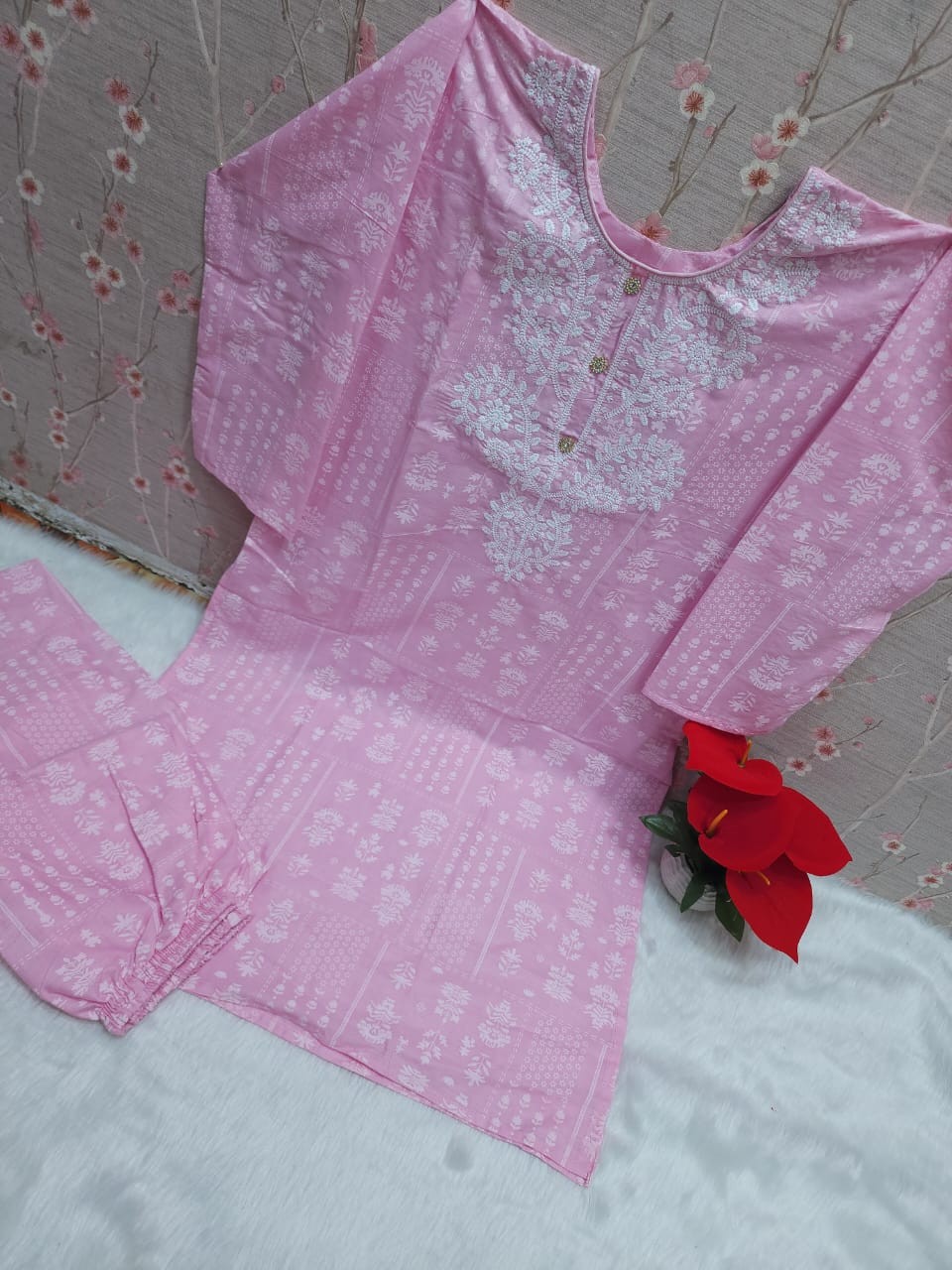 Embroidery Cotton Two Piece (7)