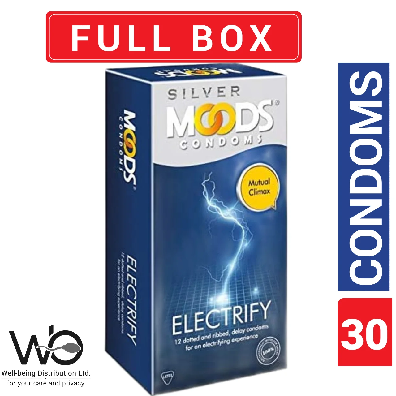Moods – Gold Electrify Condom – Full Box -30pcs