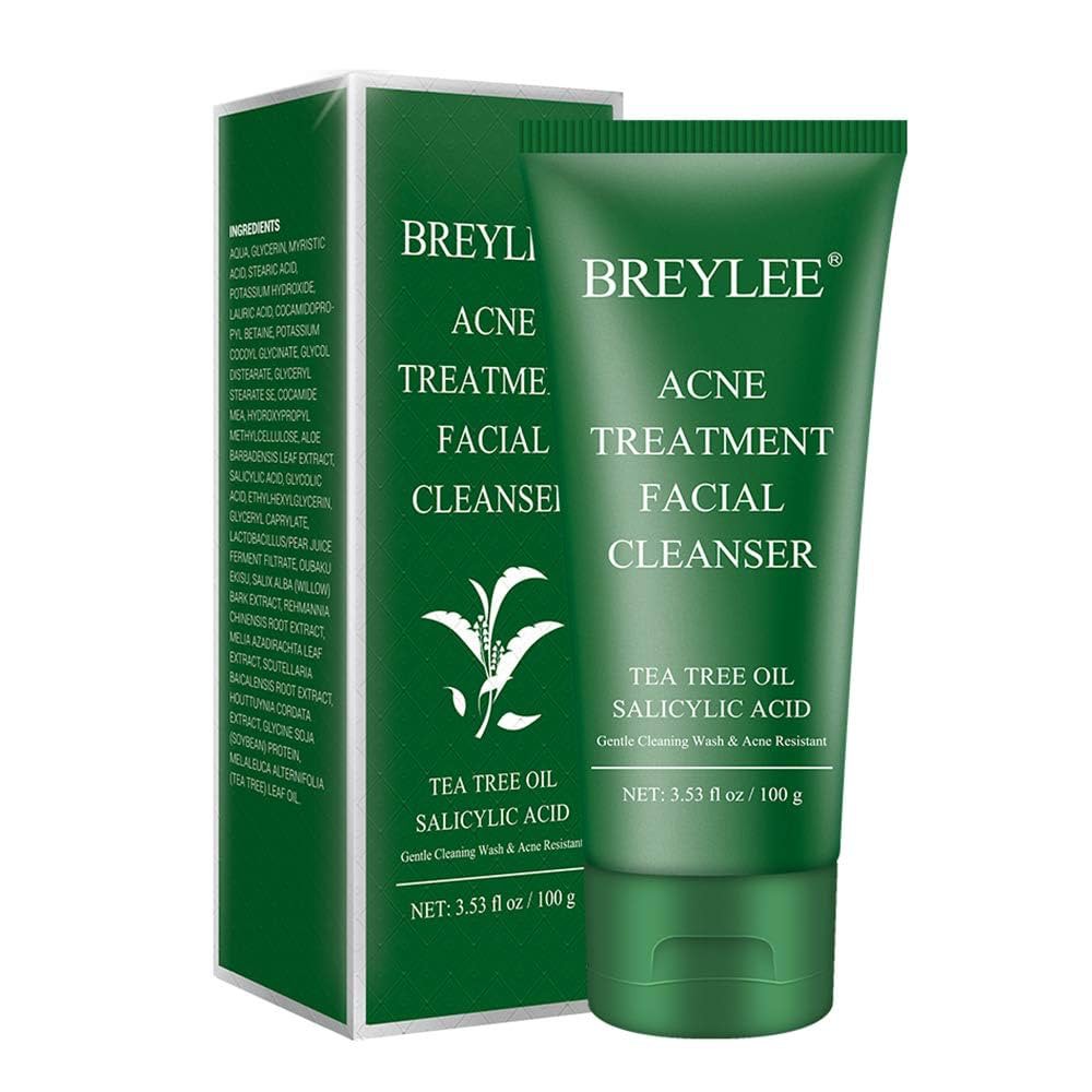 Breylee Acne Treatment Facial Cleanser 100g with Tea Tree Oil & Salicylc Acid