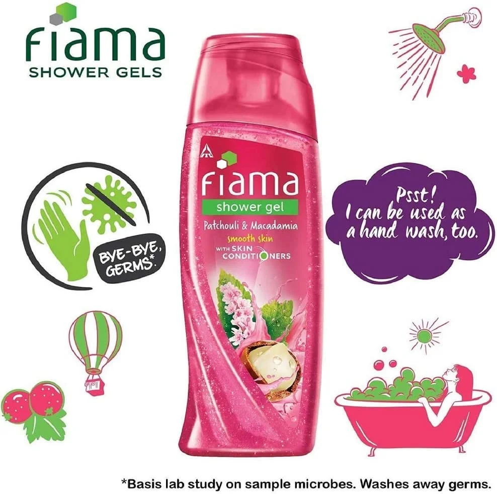 Fiama Di Wills Patchouli And Macadamia Shower Gel 250ml Bottle (Made in India)