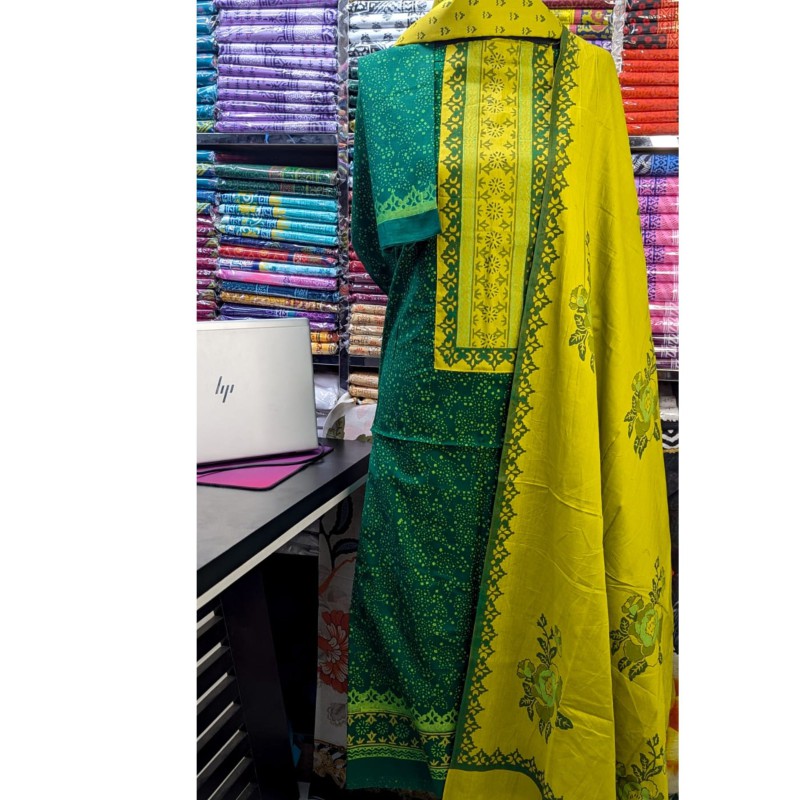 New Exclushive Collection High Qualitiey Cotton Printed Three Piece-(2)