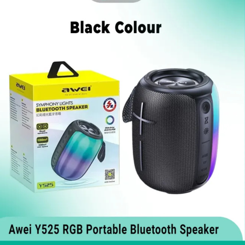 Awei Y525 Wireless Outdoor Bluetooth Speaker with RGB Lights (Siz Month Warranty)