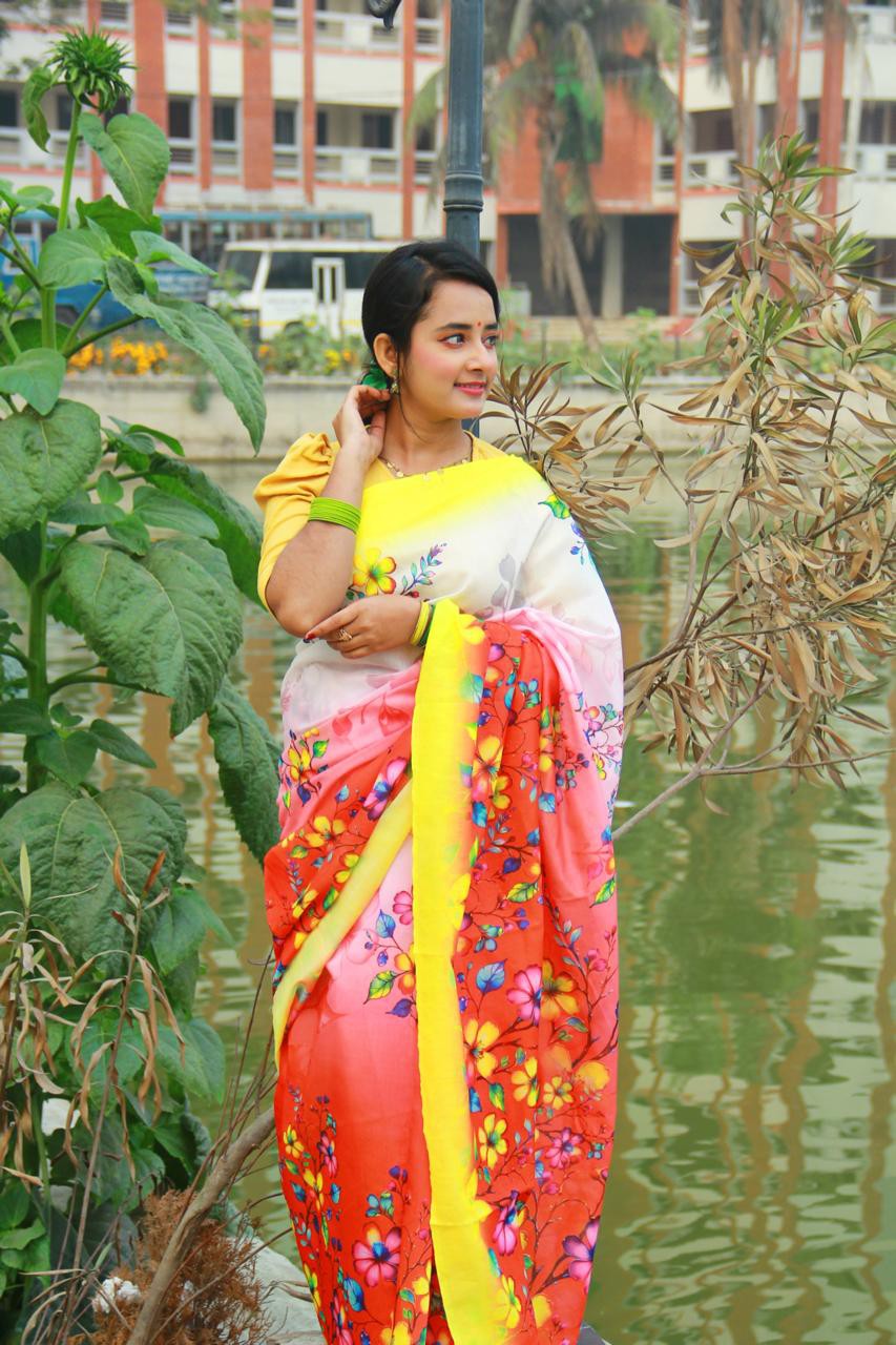 Golden Touch Half Silk Saree