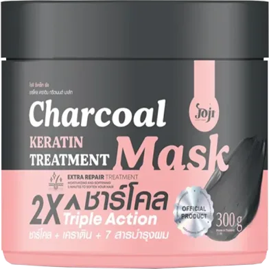 JOJI Keratin Treatment Hair Mask Restore Secret Young Charcoal Damaged 300g | Thailand