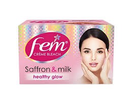 Fem Saffron & Milk Healthy Glow Creme Bleach 8gm/ 24gm/ 64gm | India
