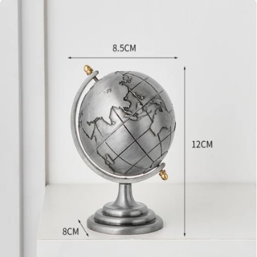 World Map 3D Rotating, Metal Globe With A Stand
