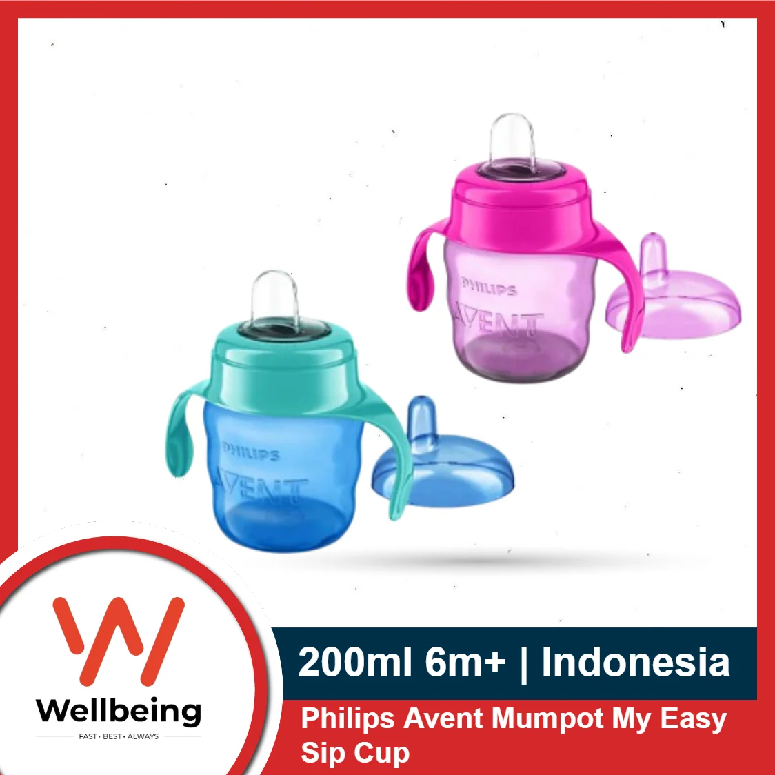 Philips Avent Mumpot My Easy Sip Cup 200ml 6month+ Multiple Color Available (Made in Indonesia)