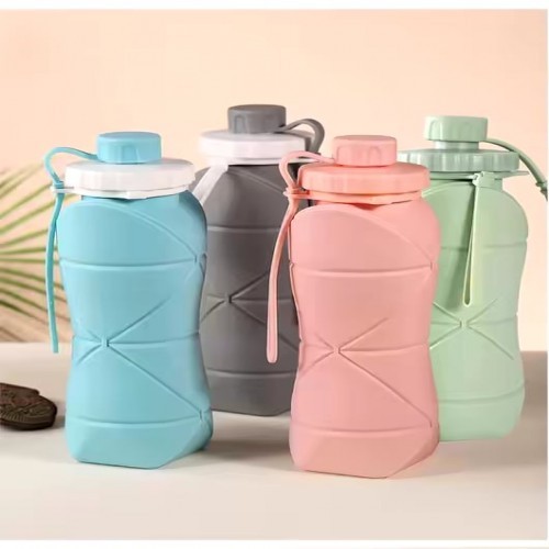 Portable Folding Silicone Water Bottle 600ml