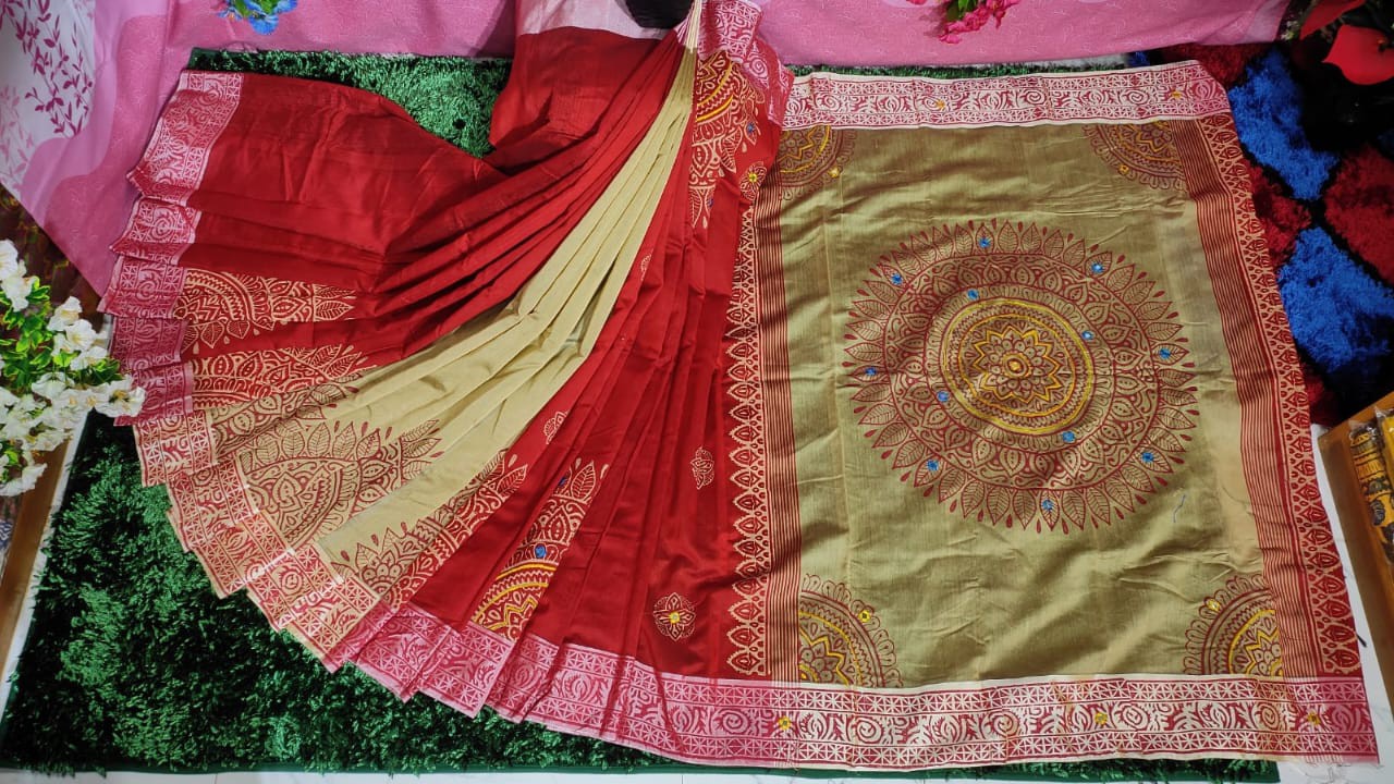 Embroidered Dupion Silk Saree