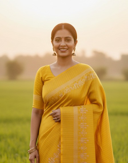 Premium Cotton Saree with Blouse Piece