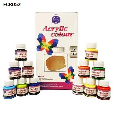 Keep Smiling Acrylic Colour Set 12 pc x 25