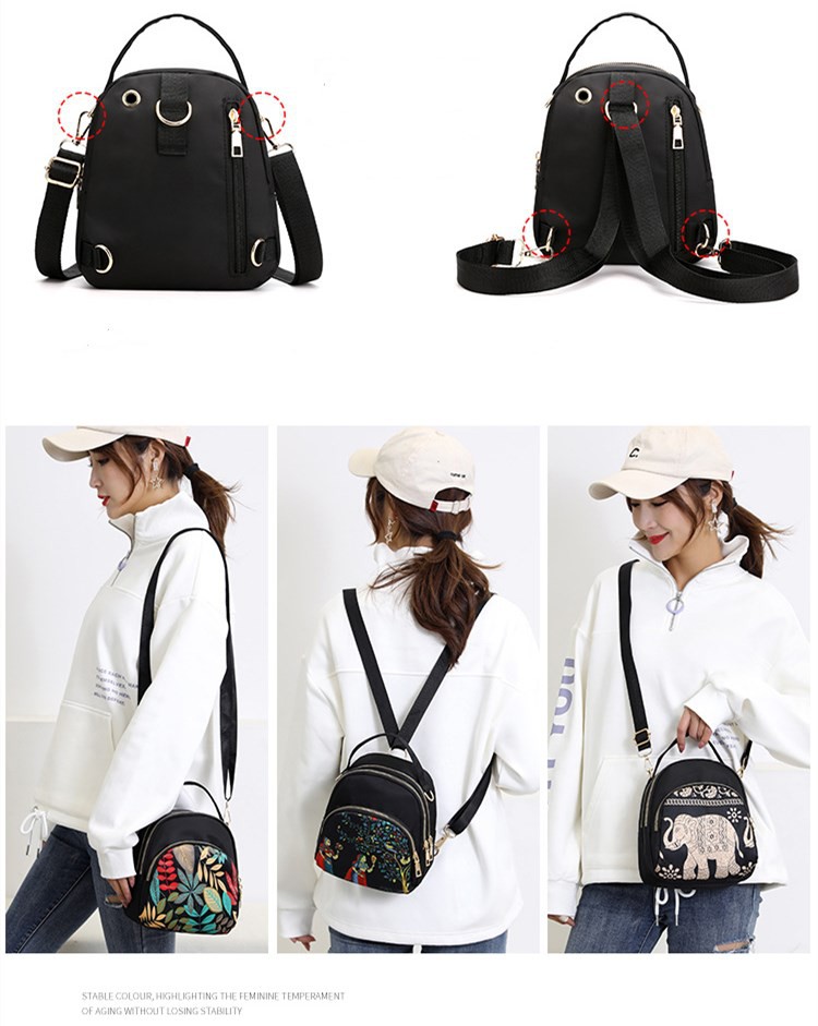 Trendy New Nylon Backpack for Women Female