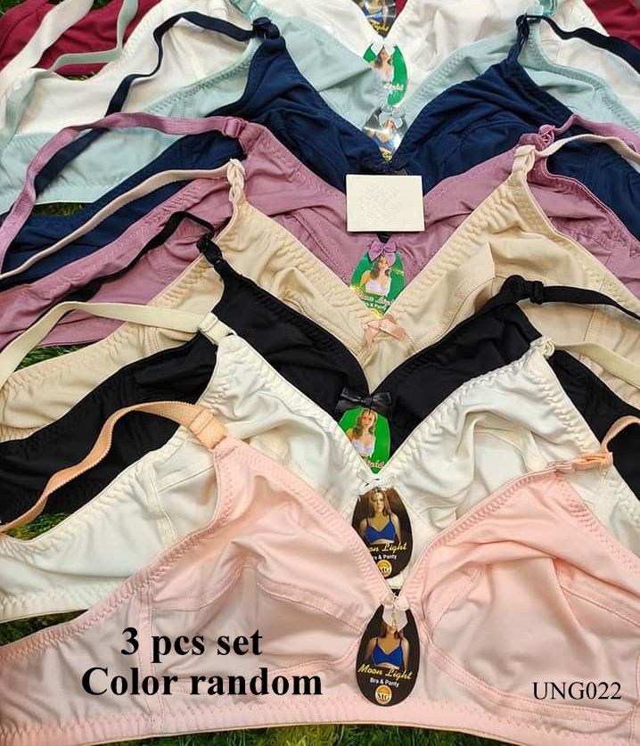 3 Pieces Combo Pack stretchy fabric Bra Set for Women