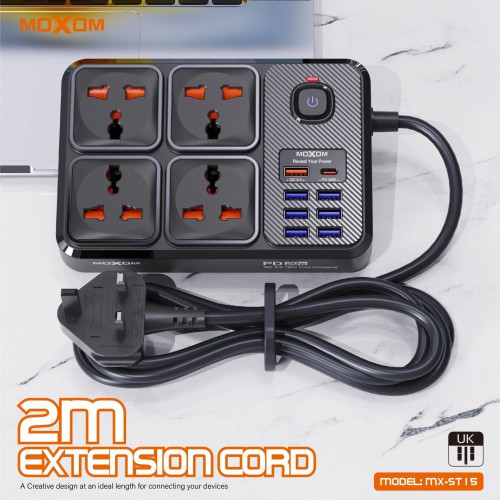 Moxom MX-ST24 12in1 PD Power Strip 2m Cable Length bd price