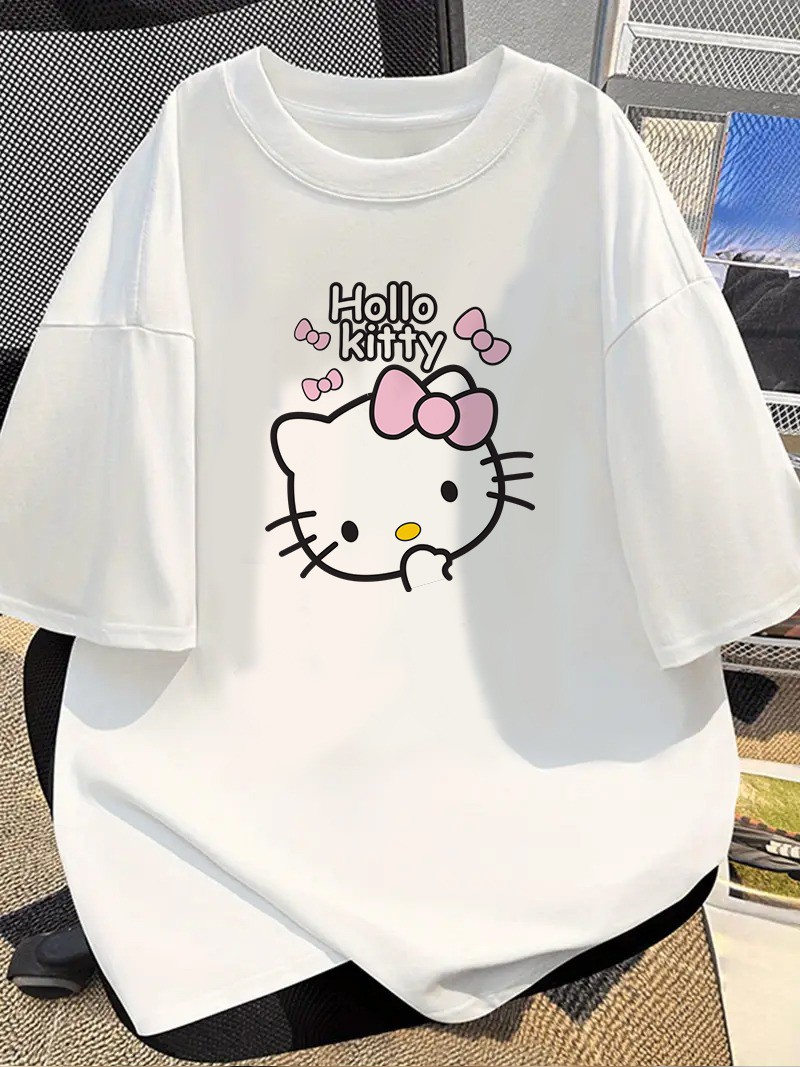 White Drop Shoulder Ladies T-shirt