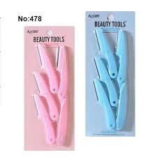 Keli Beauty Tools Eyebrow Razor 4pcs – Blue / Pink
