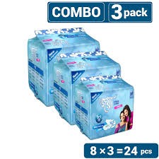 Joya Sanitary Napkin – Wings Regular Flow – 8 Pads Pack – Panty/Wings System – Combo of 3 Packs – 24 Pads